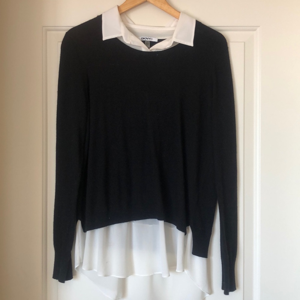 DKNYC layered sweater